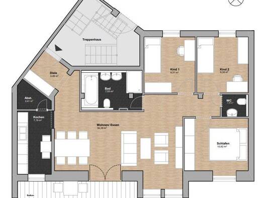 Studio zur Miete 850 € 4 Zimmer 91,5 m² 1. Geschoss frei ab sofort Arnstadt 99310