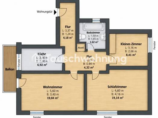 Wohnung zur Miete Tauschwohnung 525 € 2,5 Zimmer 61 m² 3. Geschoss Altona 22767