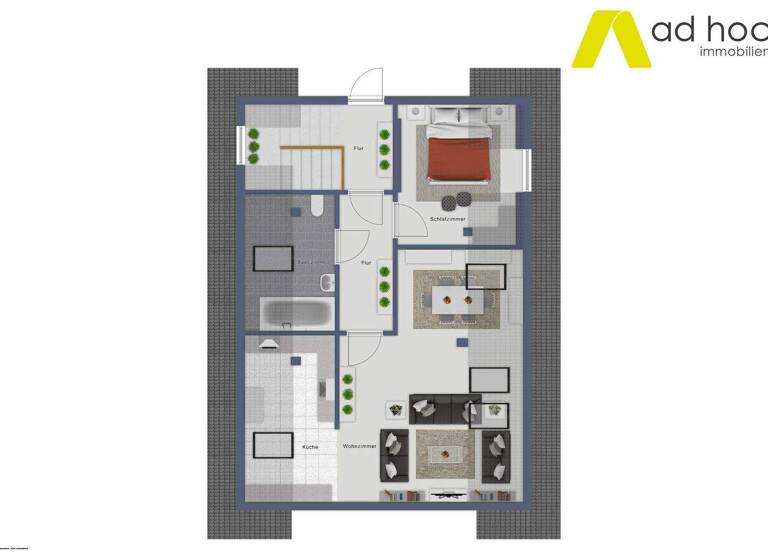 Wohnung zur Miete 280 € 2 Zimmer 47,6 m² Friedensstr. 17 Tröglitz Elsteraue 06729