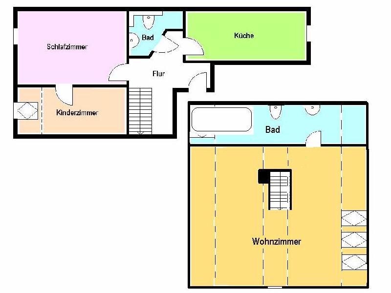 Wohnung zur Miete 385 € 3 Zimmer 77 m²<br/>Wohnfläche 2.<br/>Geschoss ab sofort<br/>Verfügbarkeit Zittau Zittau 02763