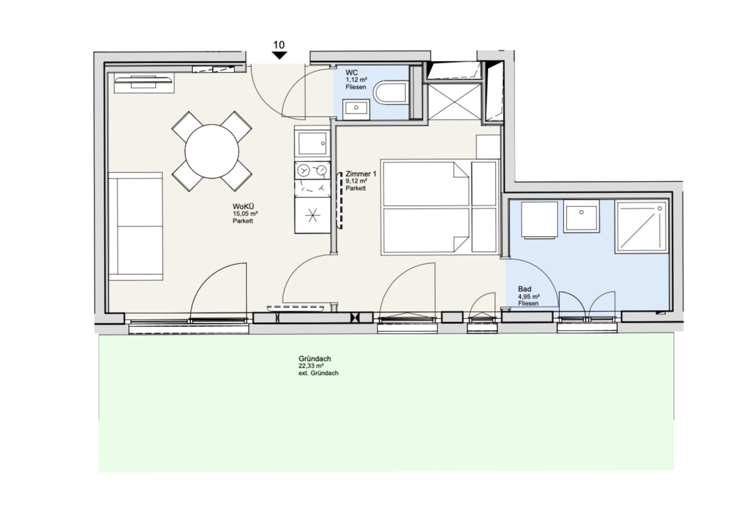 Wohnung zum Kauf 285.000 € 2 Zimmer 30,2 m²<br/>Wohnfläche 1.<br/>Geschoss Wien 1170