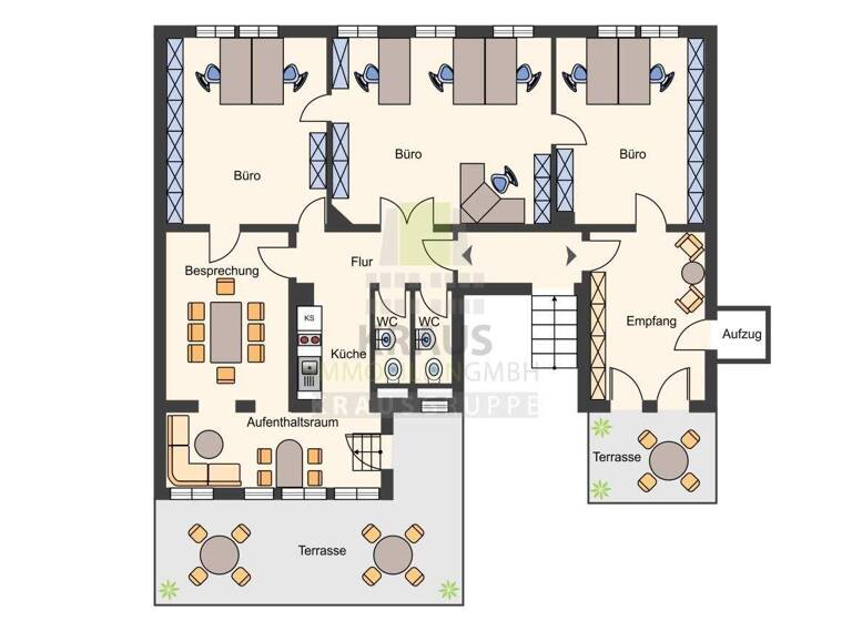 Bürofläche zur Miete provisionsfrei 3.040 € 6 Zimmer 168,7 m² Bürofläche Bergheim Heidelberg 69115