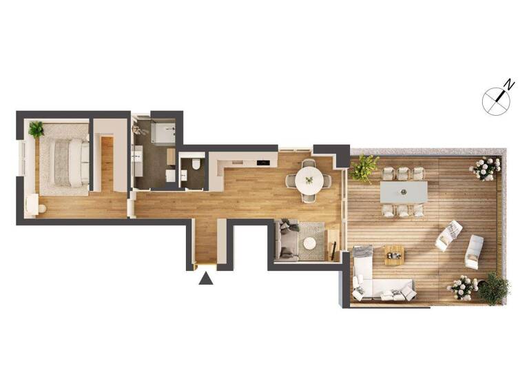 Wohnung zum Kauf - Erstbezug provisionsfrei 375.000 € 2 Zimmer 61,4 m² 3. Geschoss Franz-Prantl-Park 3 Jenbach 6200