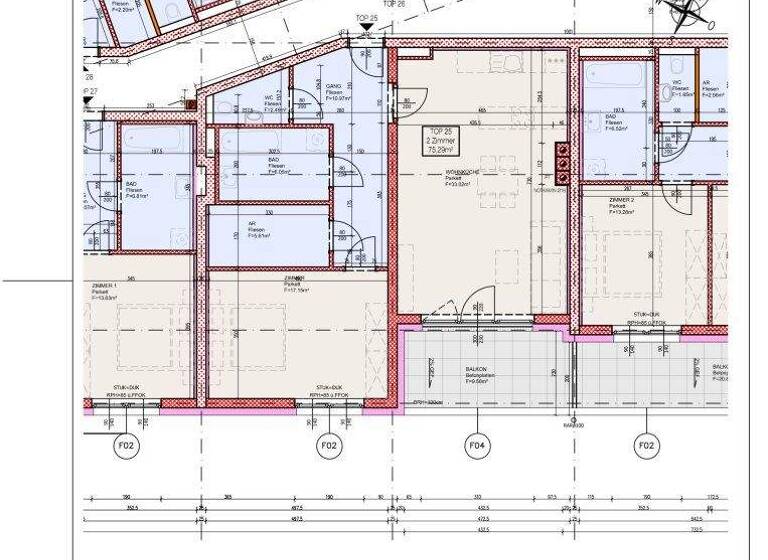 Wohnung zur Miete 924 € 2 Zimmer 75,3 m² 2. Geschoss Wiener Neustadt 2700