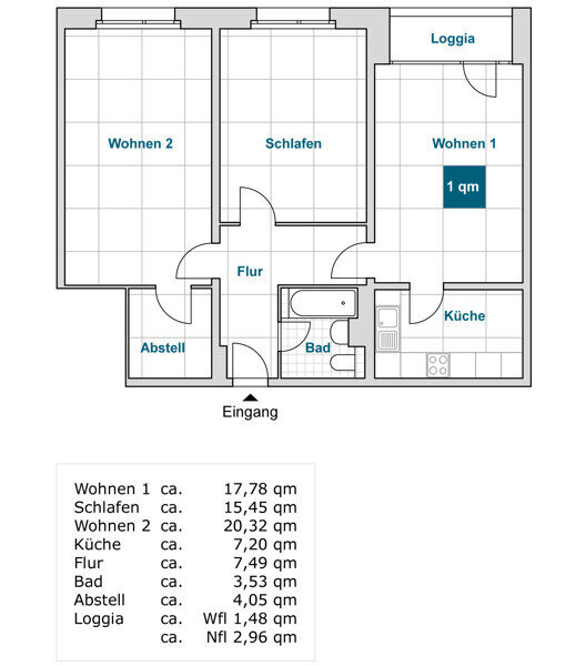 Wohnung zur Miete 571 € 3 Zimmer 77,4 m²<br/>Wohnfläche 12.<br/>Geschoss 18.01.2025<br/>Verfügbarkeit Rottwerndorfer Str. 5 Leuben (Rottwerndorfer Str.) Dresden 01257