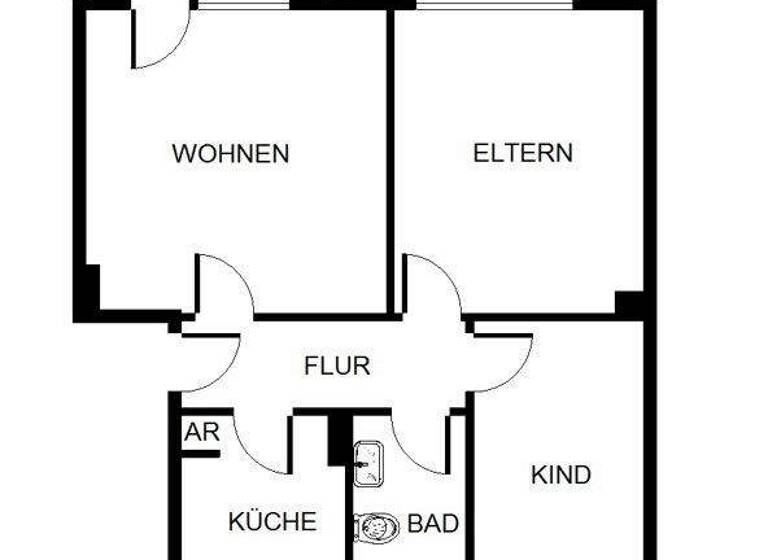 Wohnung zur Miete 599 € 3 Zimmer 58,1 m² 1. Geschoss frei ab 14.03.2026 Pfeifferstr. 36 Schonnebeck Essen 45309