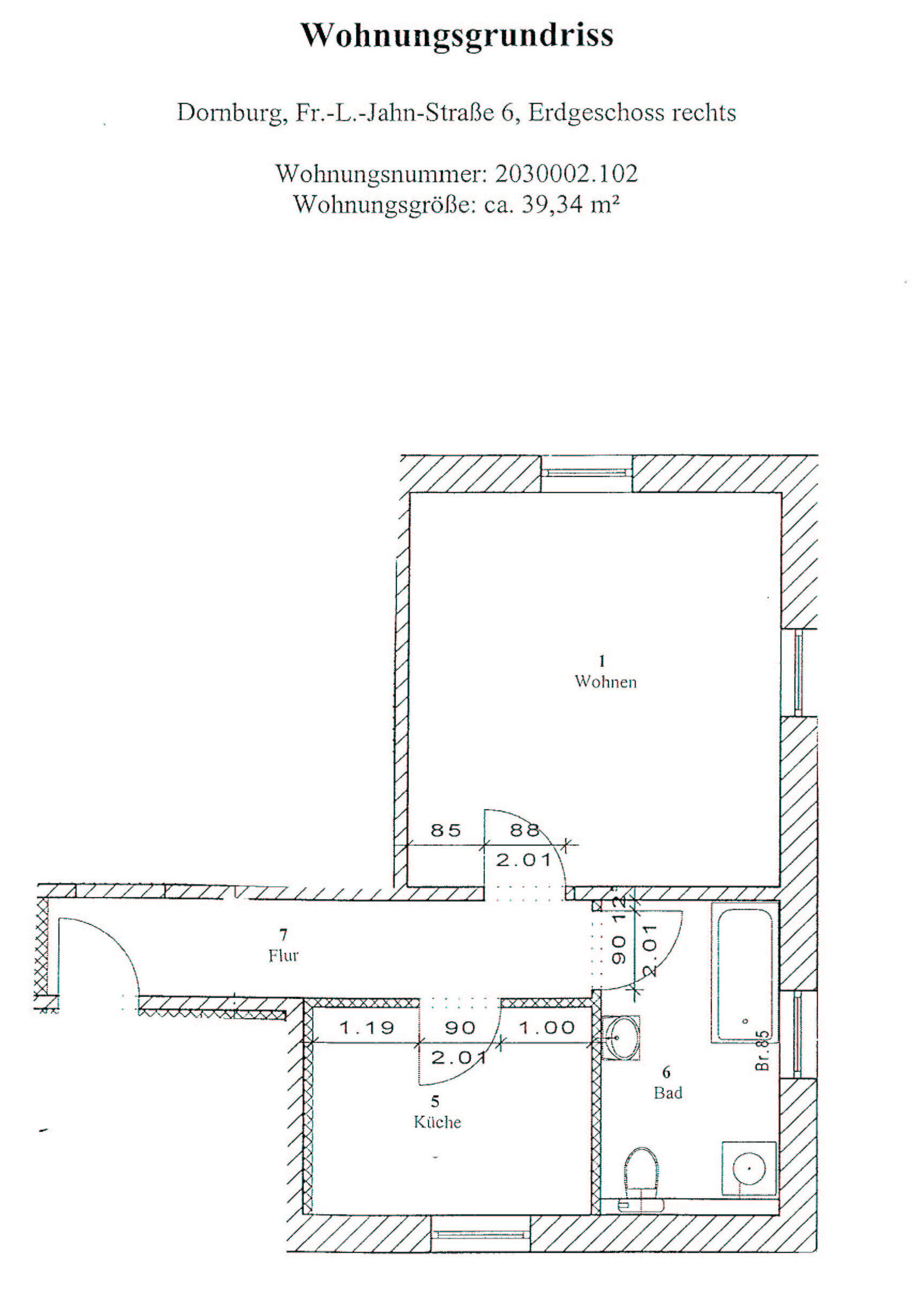 Wohnung zur Miete 270 € 1 Zimmer 39,3 m²<br/>Wohnfläche EG<br/>Geschoss ab sofort<br/>Verfügbarkeit Friedrich-Ludwig-Jahnstraße 6 Dornburg Dornburg-Camburg 07774