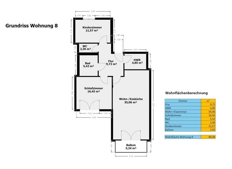 Wohnung zur Miete - Erstbezug 1.000 € 3 Zimmer 88,1 m² 3. Geschoss frei ab 01.05.2026 Vechta 49377