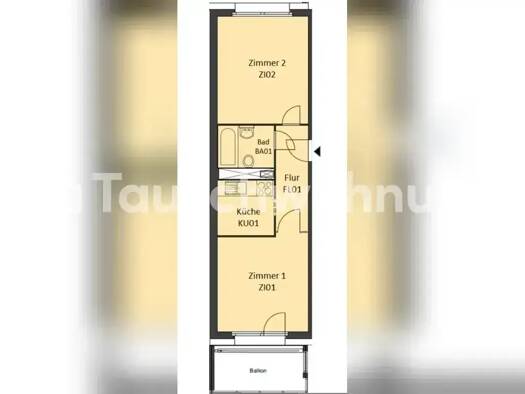 Wohnung zur Miete Tauschwohnung 430 € 2 Zimmer 43 m² EG Waldstadt I Potsdam 14478
