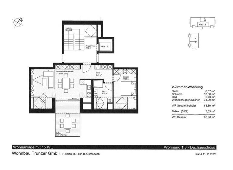 Wohnung zum Kauf - Erstbezug 329.000 € 2 Zimmer 66 m² 2. Geschoss Lindenberg 88161
