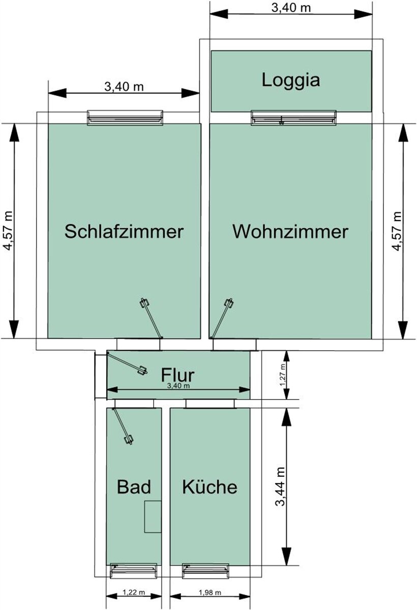 Studio zur Miete 319 € 2 Zimmer 47,5 m²<br/>Wohnfläche 3.<br/>Geschoss Rosa-Luxemburg-Straße 12 Bad Lobenstein 07356