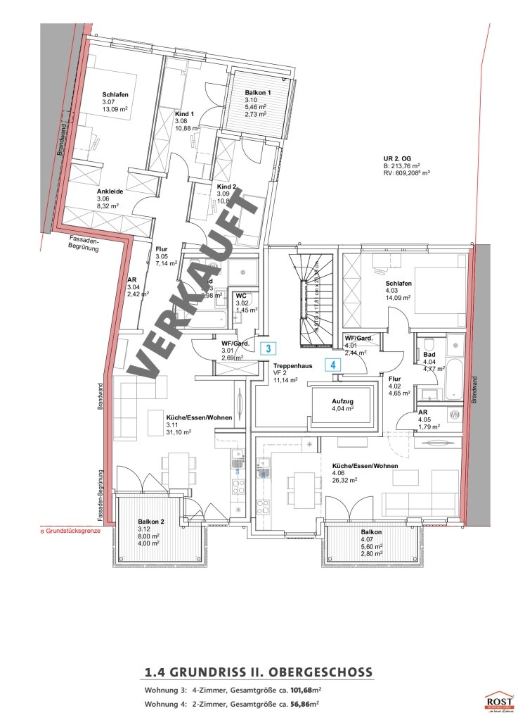 Wohnung zum Kauf provisionsfrei als Kapitalanlage geeignet 374.500 € 2 Zimmer 56,9 m²<br/>Wohnfläche Schlosßtraße 33 Ludwigsfeld Nürnberg 90478