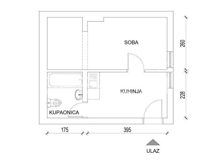 Wohnung zum Kauf 80.000 € 2 Zimmer 29 m² Tuskanac
