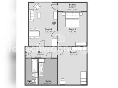 Wohnung zur Miete Tauschwohnung 560 € 3 Zimmer 65 m² EG Südvorstadt Leipzig 04275