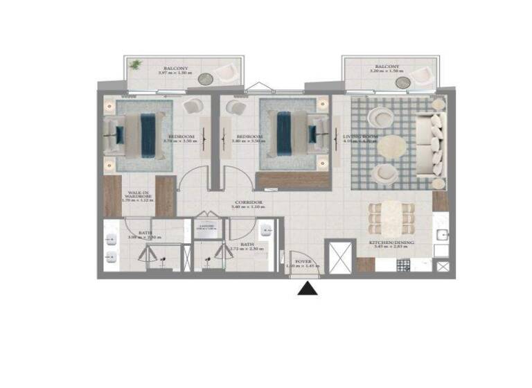 Wohnung zum Kauf - Erstbezug provisionsfrei 738.615 € 3 Zimmer 106 m² Dubai