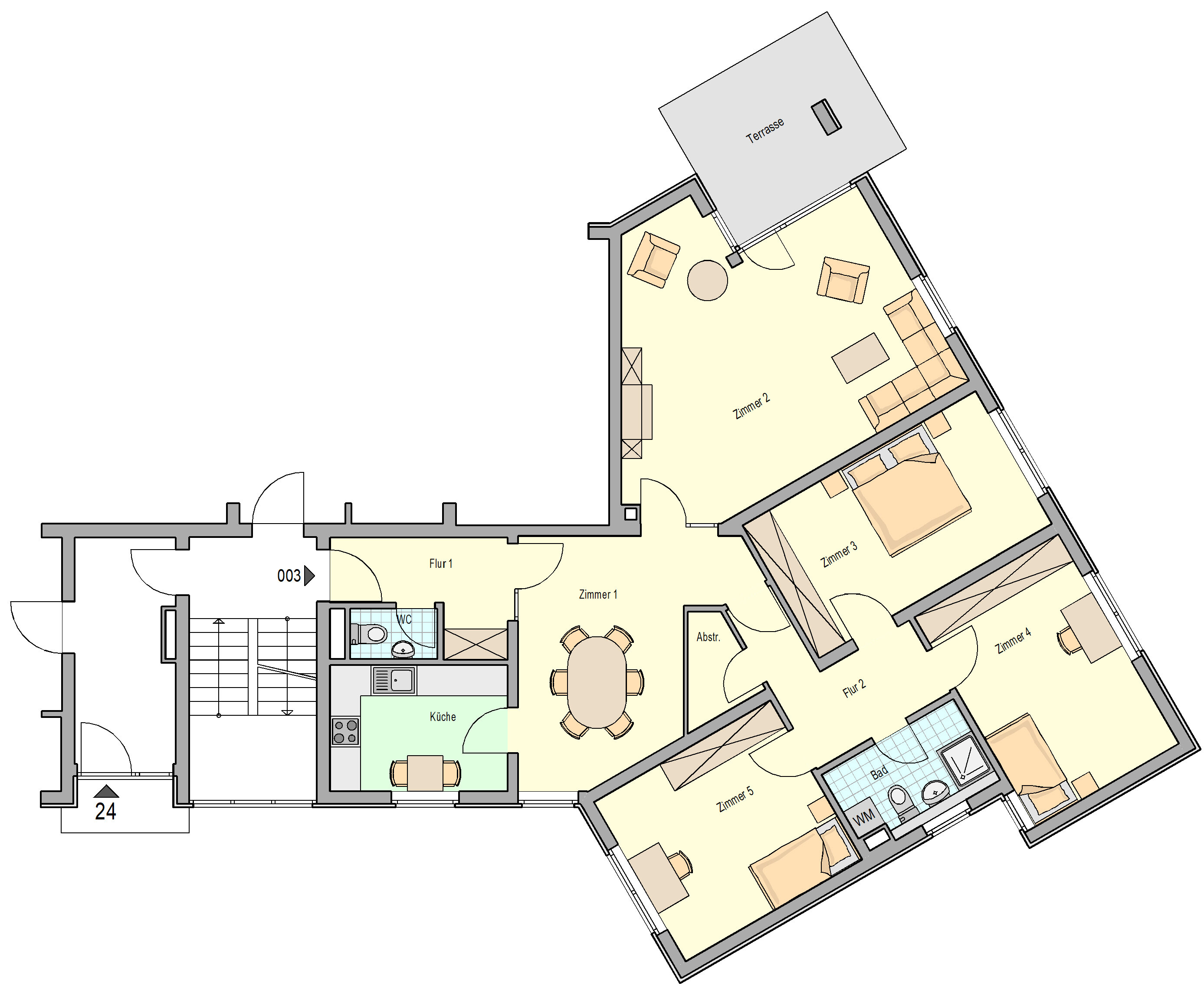 Wohnung zur Miete 1.000 € 4 Zimmer 123,7 m²<br/>Wohnfläche 01.03.2025<br/>Verfügbarkeit Tarforst 3 Trier 54296