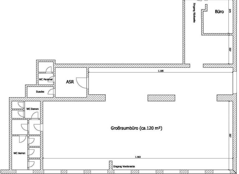 Büro zur Miete provisionsfrei 1.040 € 172,8 m² Bürofläche Lauchhammer Str. 20 Gröba Riesa 01591