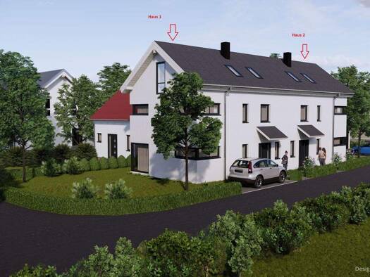 Doppelhaushälfte zum Kauf - Erstbezug provisionsfrei 639.000 € 5 Zimmer 141 m² 300 m² Grundstück frei ab 31.12.2026 Hans-Watzlik-Weg 11 Waldkraiburg Waldkraiburg 84478