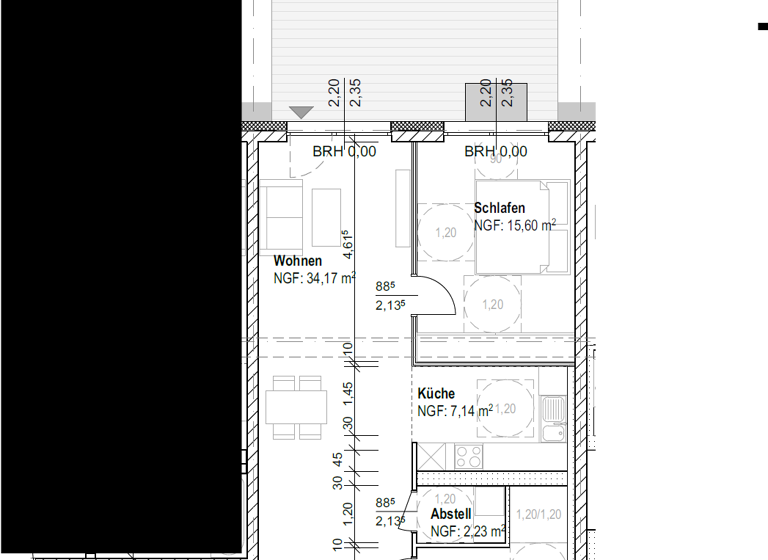 Wohnung zur Miete 1.300 € 2 Zimmer 82,7 m² EG frei ab sofort Dammweg 151 Plänterwald Berlin 12437