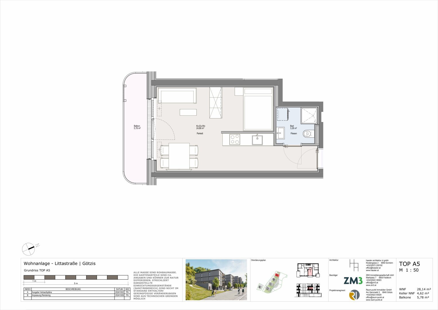 Terrassenwohnung zum Kauf 209.000 € 1 Zimmer 28,1 m²<br/>Wohnfläche 1.<br/>Geschoss Littastraße 12 Götzis 6840