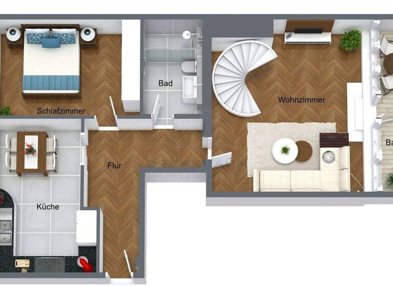 Maisonette zum Kauf 381.359 € 3 Zimmer 103,1 m² 3. Geschoss frei ab sofort Kröpeliner Tor-Vorstadt Rostock 18057