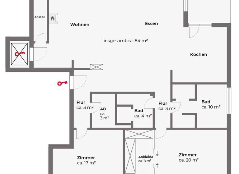 Wohnung zum Kauf 3.350.000 € 3 Zimmer 172 m² 2. Geschoss Theresienstieg 21 Uhlenhorst Hamburg 22085