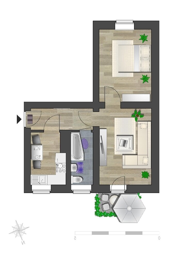 Wohnung zur Miete 300 € 2 Zimmer 49,2 m²<br/>Wohnfläche 1.<br/>Geschoss Annenstr. 14 Zentrum 013 Chemnitz 09111