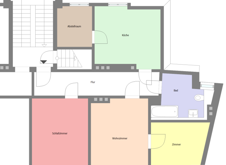 Wohnung zur Miete 425 € 3 Zimmer 81,2 m² 3. Geschoss frei ab sofort Zittau 02763
