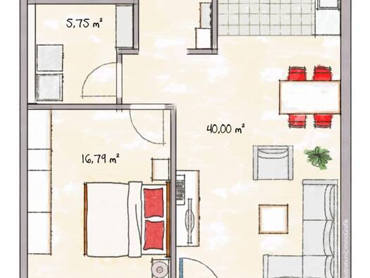 Wohnung zur Miete - Erstbezug 1.013 € 2 Zimmer 80,7 m² Rorup Dülmen 48249