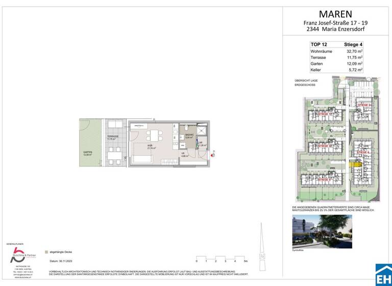 Studio zum Kauf 213.733 € 1 Zimmer 32,7 m² EG Franz Josef-Straße Maria Enzersdorf 2344