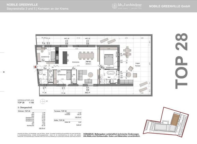 Penthouse zum Kauf - Erstbezug 759.000 € 4 Zimmer 120,7 m² Kematen an der Krems 4531