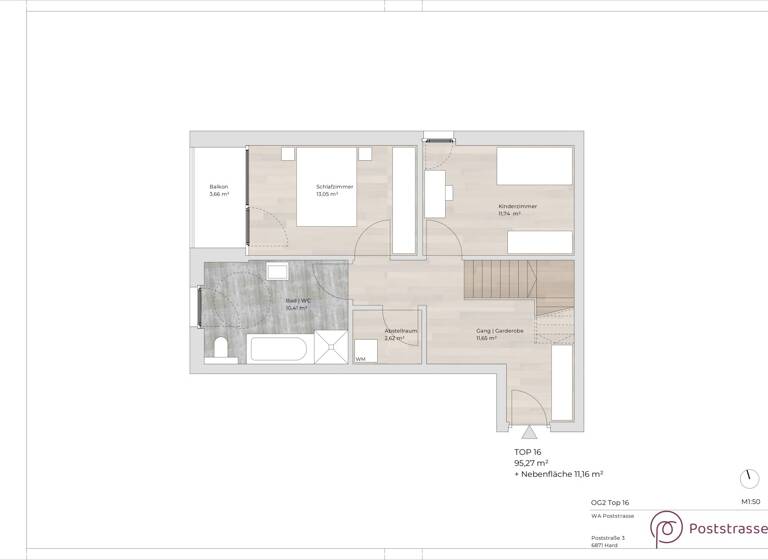 Penthouse zur Miete 1.690 € 95,3 m²<br/>Wohnfläche 3.<br/>Geschoss 01.12.2025<br/>Verfügbarkeit Poststraße 3 Hard 6971
