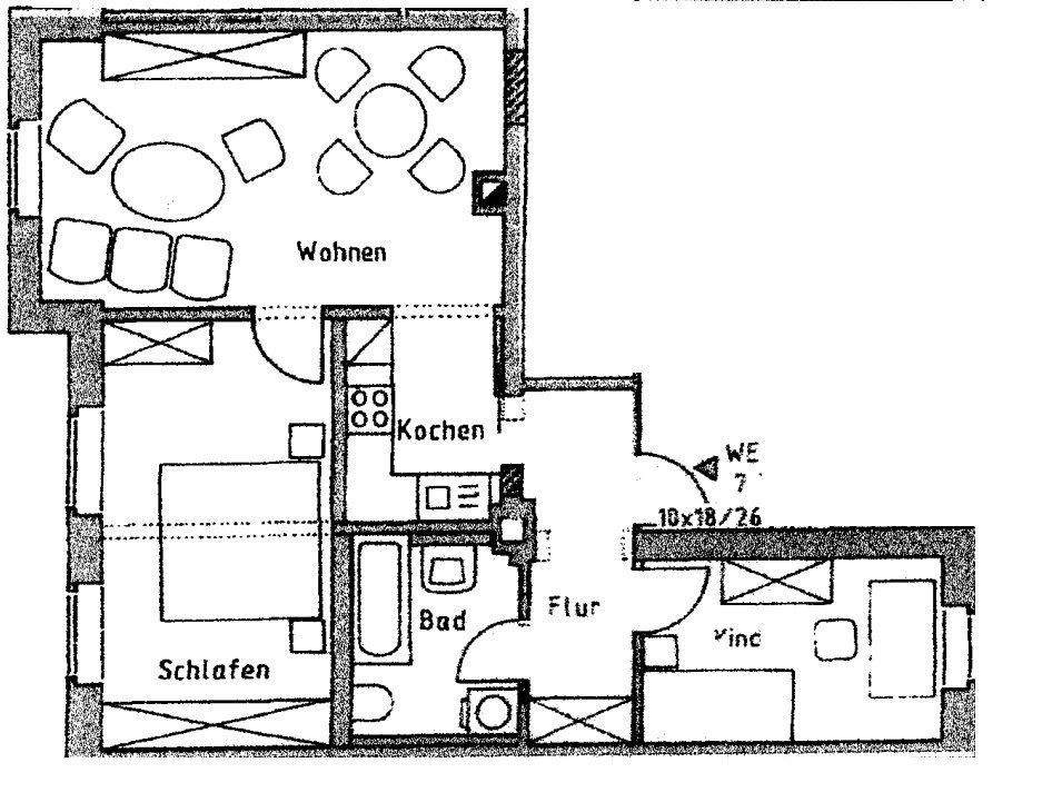 Immobilie in Oelsnitz/Vogtland - Schöne 3-Raum-Wohnung in Oelsnitz/V., 2. OG. Leerstehend! - Bild 1