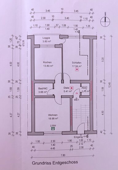 Wohnung zur Miete 620 € 3 Zimmer 62,6 m² 1. Geschoss frei ab sofort Flottenstraße 7 Beeck Duisburg 47139