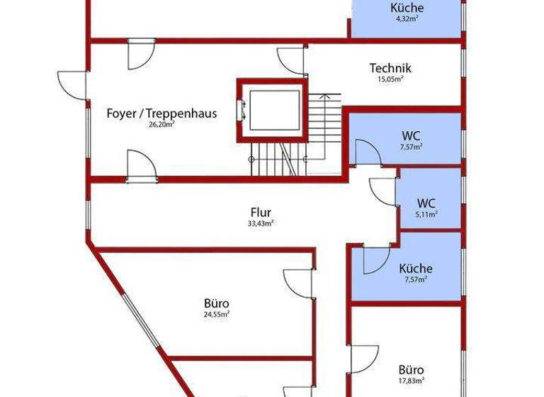 Bürogebäude zum Kauf provisionsfrei 1.500.000 € 755 m² Bürofläche Ansbachstraße 32a Steinsfurt Sinsheim 74889