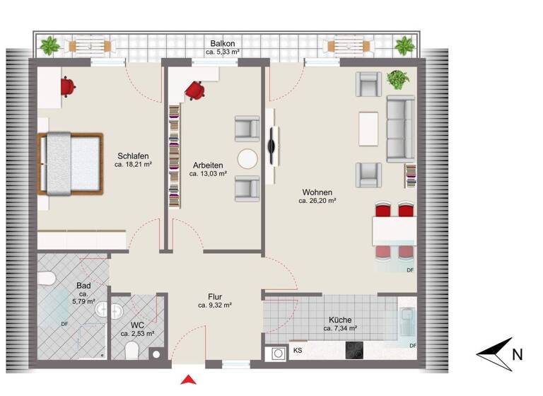 Wohnung zum Kauf 555.000 € 3 Zimmer 89,6 m² 4. Geschoss Ismaning 85737