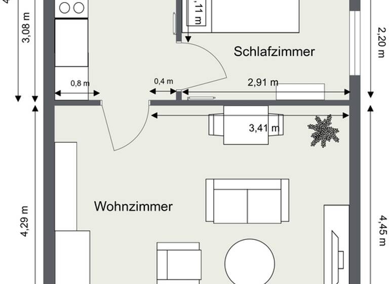 Studio zur Miete 406 € 1 Zimmer 45,1 m² EG frei ab 01.07.2026 Berliner Straße 13 a Innenstadt Gera 07545