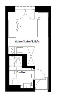 Wohnung zur Miete 480 € 1 Zimmer 20,7 m²<br/>Wohnfläche 2.<br/>Geschoss Stephanstraße 5 St Peter Nürnberg 90478
