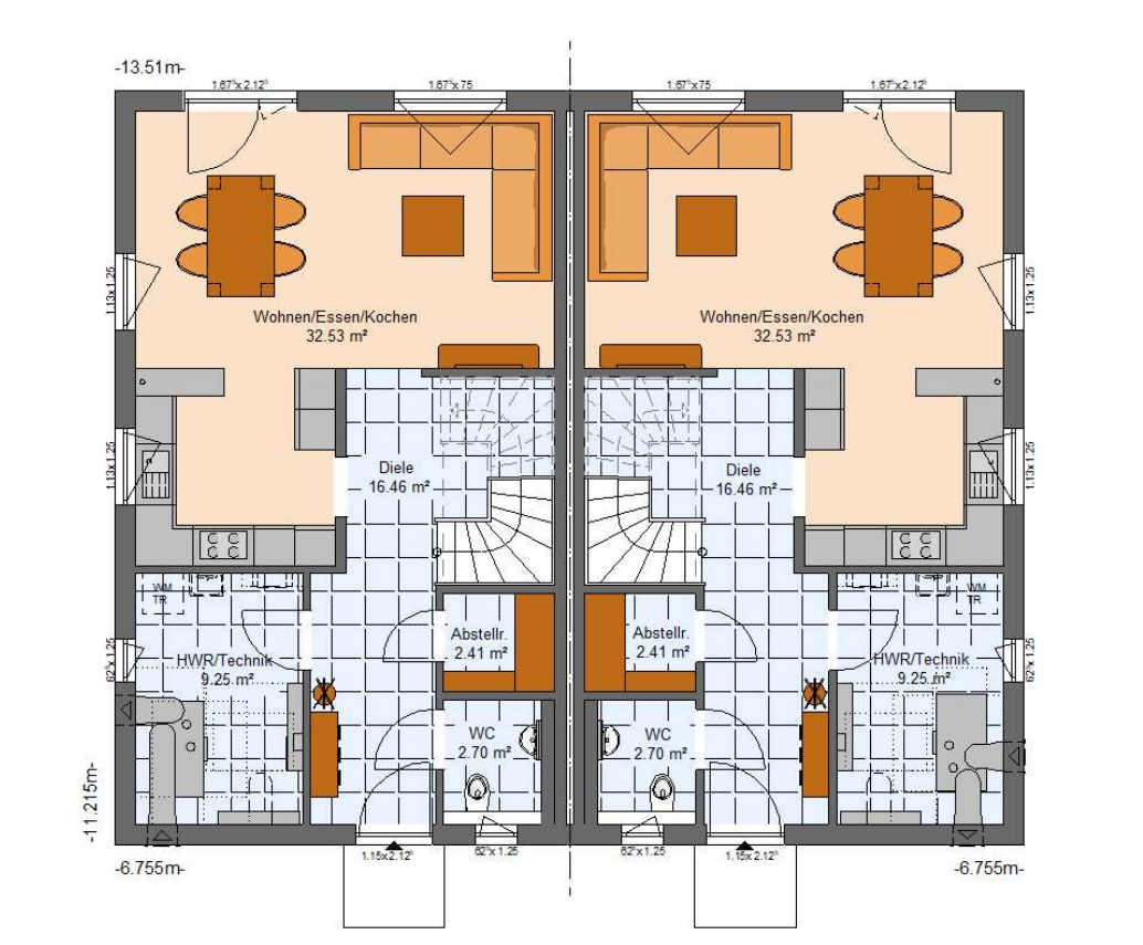 Doppelhaushälfte zum Kauf provisionsfrei 857.400 € 4 Zimmer 116 m²<br/>Wohnfläche 600 m²<br/>Grundstück Bohlingen 89 Singen (Hohentwiel) 78224