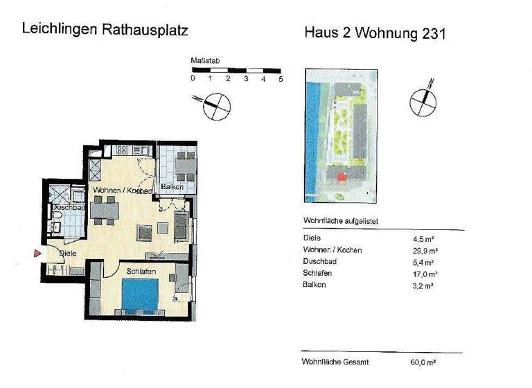 Wohnung zur Miete - Erstbezug 995 € 2 Zimmer 60 m² 3. Geschoss frei ab sofort Neukirchener Str. 12 Leichlingen 42799