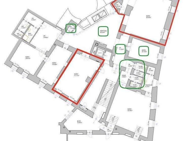 Büro zur Miete 17,92 € 3 Zimmer Wien 1010