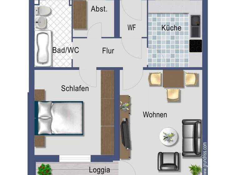 Wohnung zum Kauf provisionsfrei 214.000 € 2 Zimmer 53,3 m² Hammarskjöldring 4 Niederursel Frankfurt am Main 60439
