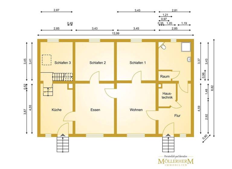 Doppelhaushälfte zum Kauf provisionsfrei 479.000 € 7 Zimmer 160 m² 3.600 m² Grundstück Dassow Dassow / Prieschendorf 23942