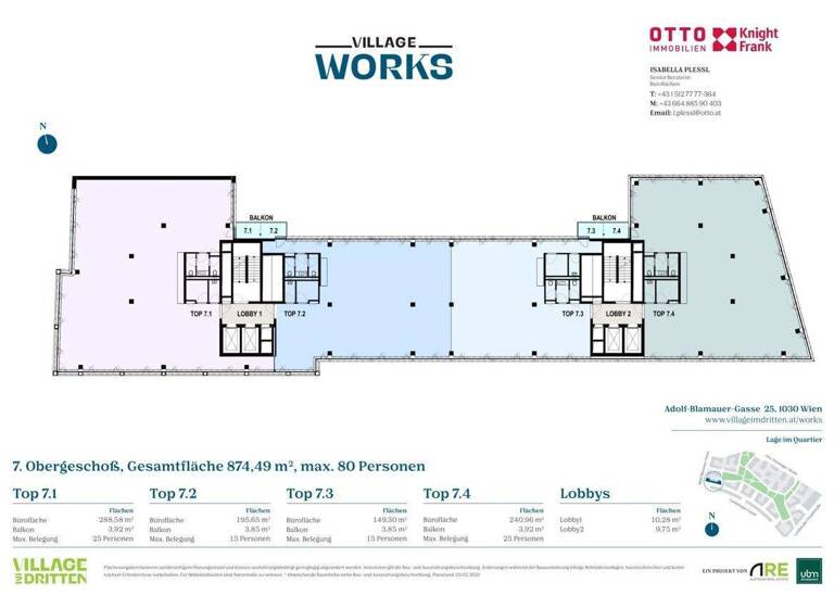 Bürofläche zur Miete 19,70 € 195,7 m² Bürofläche Wien / Landstraße 1030