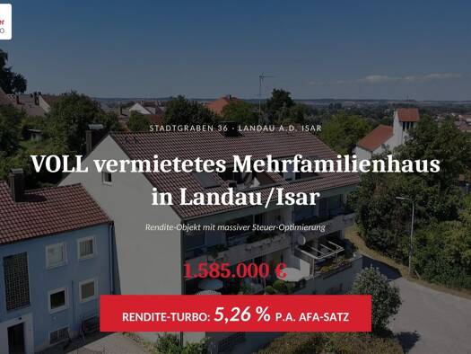 Mehrfamilienhaus zum Kauf als Kapitalanlage geeignet 1.585.000 € 475 m² Landau Landau an der Isar 94405