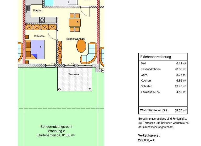 Wohnung zum Kauf - Erstbezug 299.000 € 2 Zimmer 58,6 m² EG frei ab 01.10.2027 Babenhausen 87727