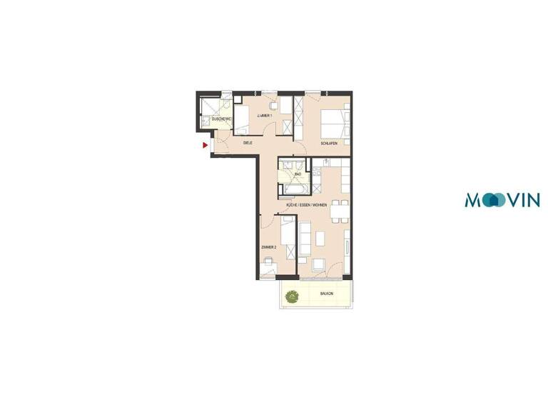 Studio zur Miete 1.151 € 4 Zimmer 93,4 m² 1. Geschoss frei ab 15.06.2026 Hermannstädter Str. 1 Tannenbusch Bonn 53119