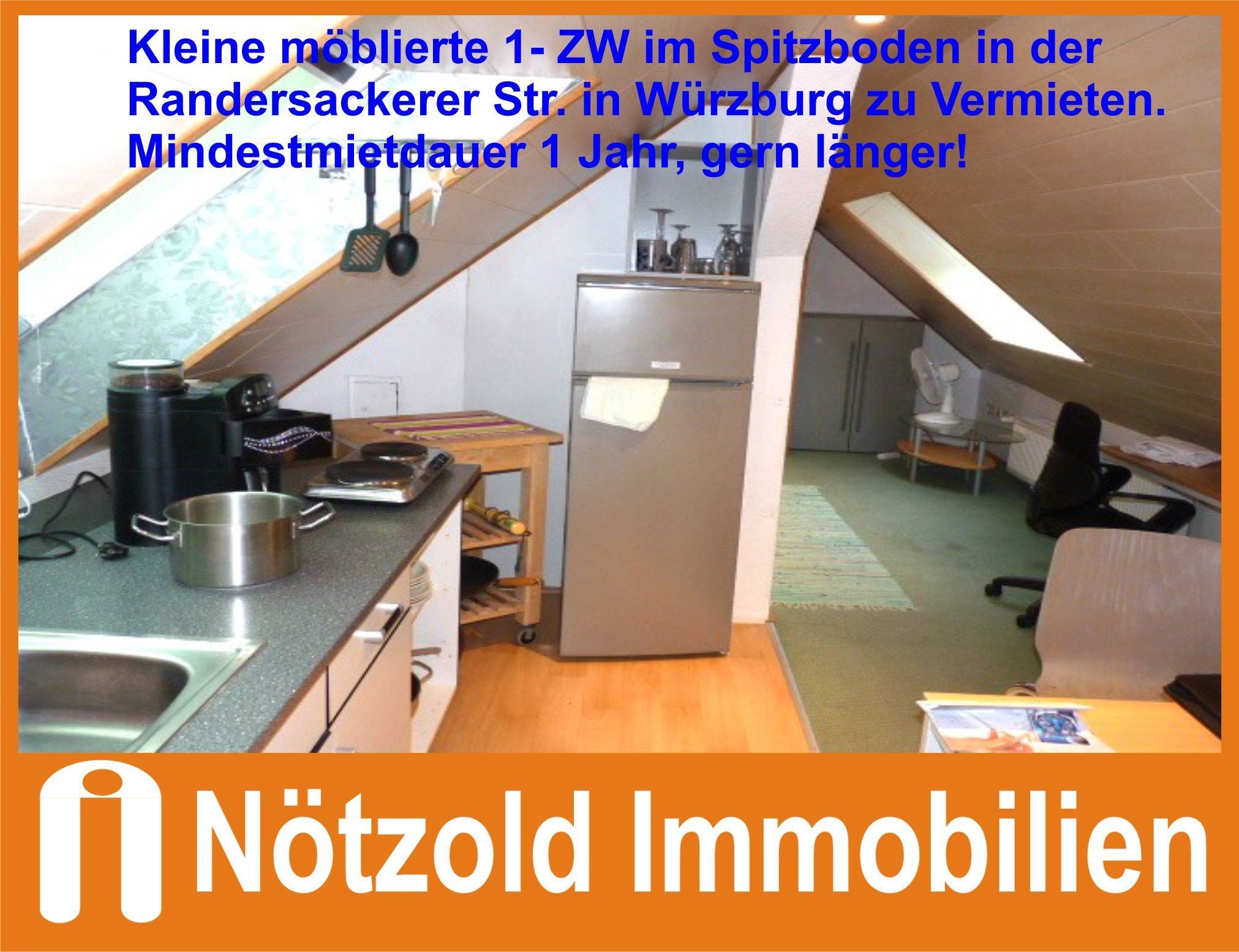 Studio zur Miete 450 € 1 Zimmer 20 m²<br/>Wohnfläche 4.<br/>Geschoss ab sofort<br/>Verfügbarkeit Randersackerer Str. Sanderau Würzburg 97072