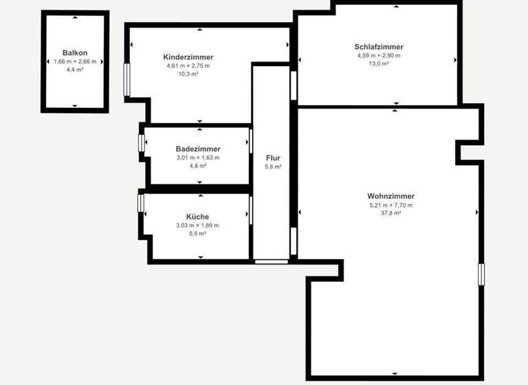 Wohnung zum Kauf provisionsfrei 198.500 € 3 Zimmer 79,4 m² Babelsberger Straße 7 Cracau Magdeburg / Cracau 39114