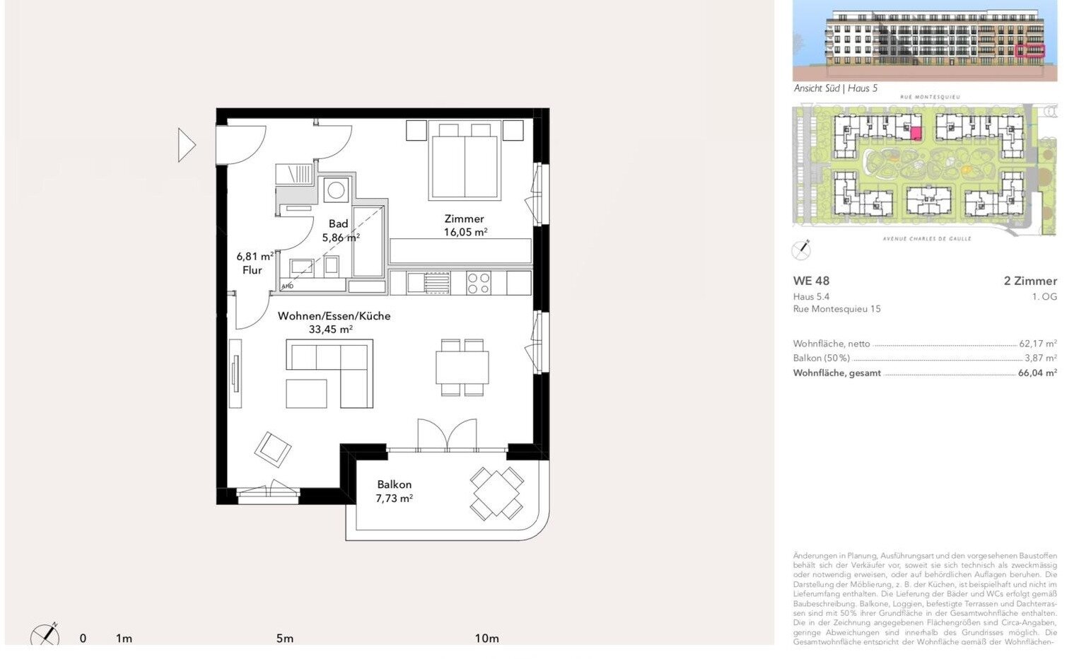 Wohnung zur Miete 1.320 € 2 Zimmer 66 m²<br/>Wohnfläche 1.<br/>Geschoss Rue Montesquieu 15 Wittenau Berlin 13469